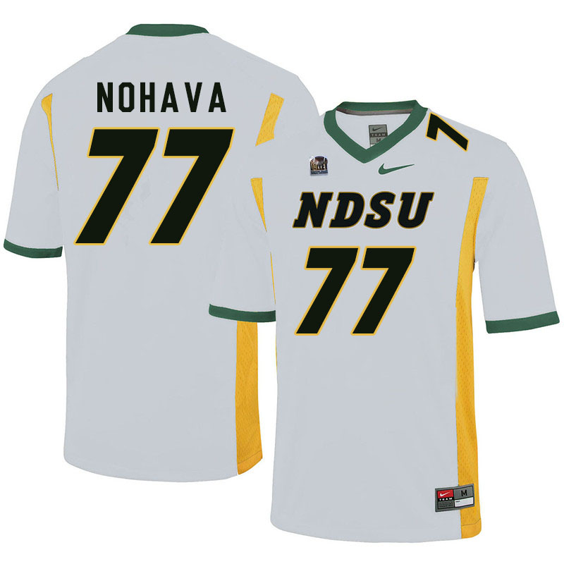 Men #77 Bryan Nohava North Dakota State Bison College Football Jerseys Sale-White